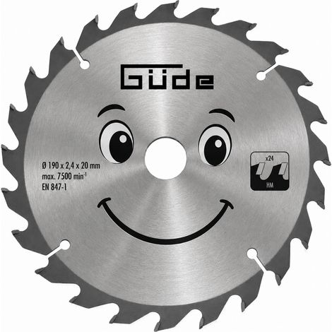 Güde HM-Sägeblatt HM 190x20x24Z für Handkreissäge