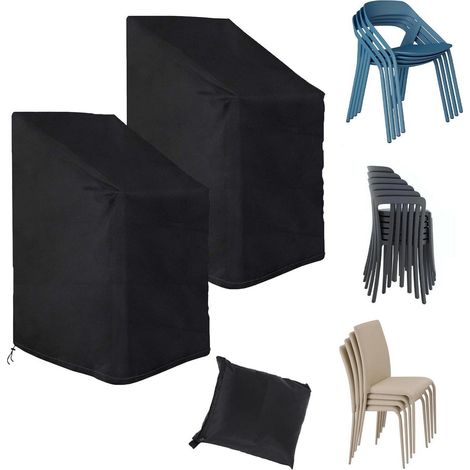 2er Set Gartenstuhl Abdeckung 420D Oxford Wasserdicht 75x75x120cm (1/5)