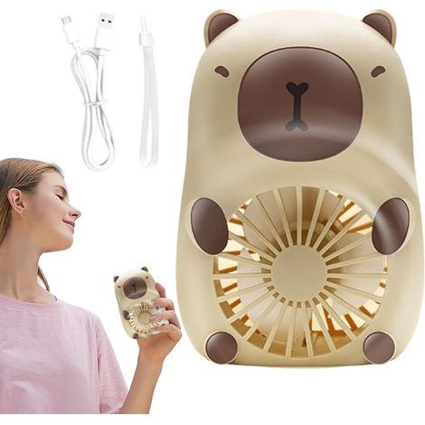 Ventilateur animal – Petit ventilateur portable Chargement USB, refroidisseurs d'air à 3 vitesses, appareils de refroidissement personnels pour les âges, , filles, femmes, hommes (1/5)