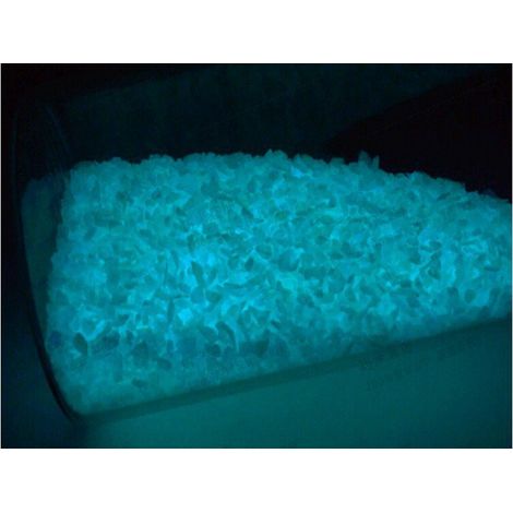 Graniglia/Sabbia in vetro fosforescente che si illumina al buio per decorazione 1/2mm - Peso: 100 Grammi - Colore: Blu Sky