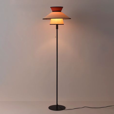 Barcelona Led – Lampadaire LED design "CORA" – Éclairage doux – Abat-jour textile – Compatible ampoules E27 jusqu'à 40W – Idéal pour salons et chambres