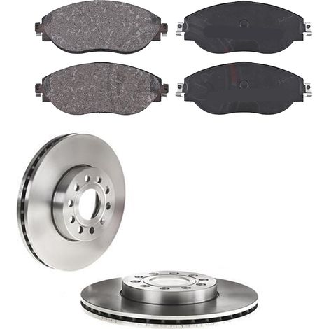 KIT FRENI ANTERIORI compatibile con VW T-ROC CABRIOLET (AC7) - DISCHI + PASTIGLIE OEM: P 85 131 , P 85 126 , P 85 147 / 17521 /SOSTITUZIONE DIRETTA/BASSA POLVERE/SILENZIOSO (1/5)