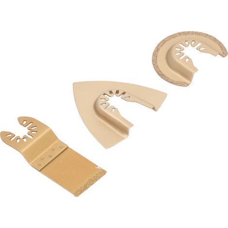 Set mit 3 diamantgelöteten oszillierenden Sägeblättern für Fliesen, Marmor und Zement – Mehrzweck-Schneidzubehör (1/5)