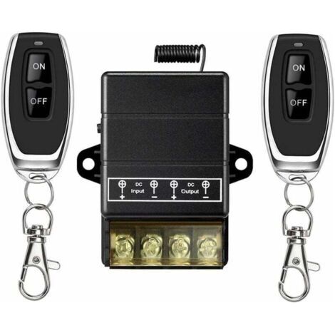 Commutateur de télécommande,relais à relais DC 12V / 24V / 48V / 72V / 30A pour les alarmes anti-vol, porte à enrouleur de s (1/4)
