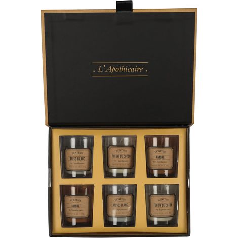 Coffret de 6 Bougies - HOME DECO FACTORY - Apothicaire - Parfumées - Multicolore (1/3)