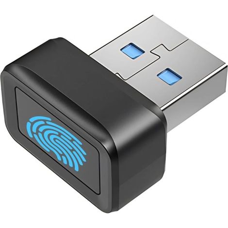1 USB-Fingerabdruckleser, 0,5 Sekunden Erkennungszeit, 360°-Sensor, Speicher für 10 Fingerabdrücke, für Computersicherheit (1/5)