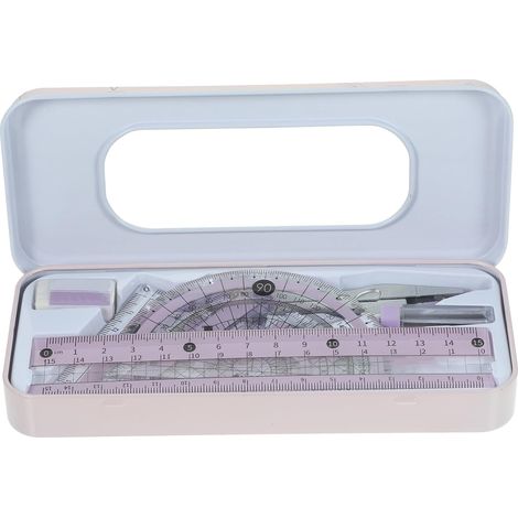 Kit de 7 outils dessin scolaire avec rapporteur et règle (1/5)