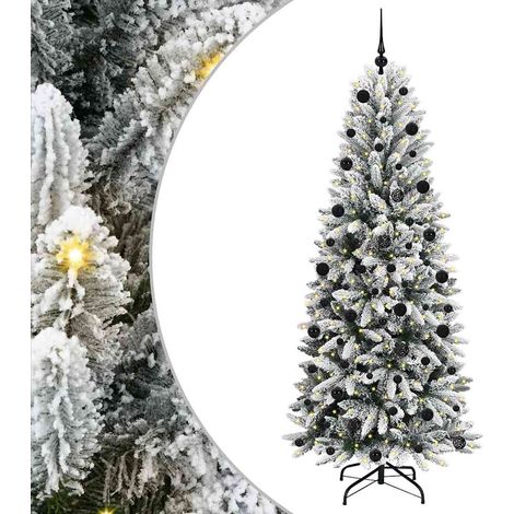 Árbol de Navidad artificial 210 cm PVC y Plástico y Acero y PE vidaXL (1/5)