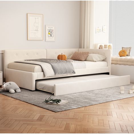 letto contenitore 90x200 velluto estraibile salvaspazio OKMYHOME (1/5)