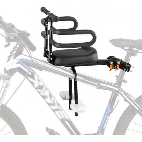 Siège de vélo enfant avant – Conception libération rapide – Charge maximale 25kg – Matériau PU et métal – Pour enfants 1-6 ans (1/4)