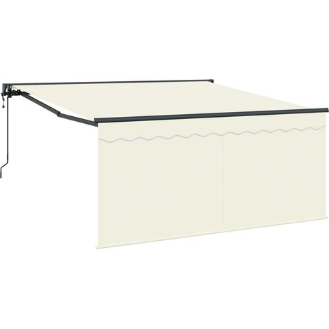 Maison Exclusive - Tenda Retrattile Crema 350 x 250 cm Poliestere e Alluminio