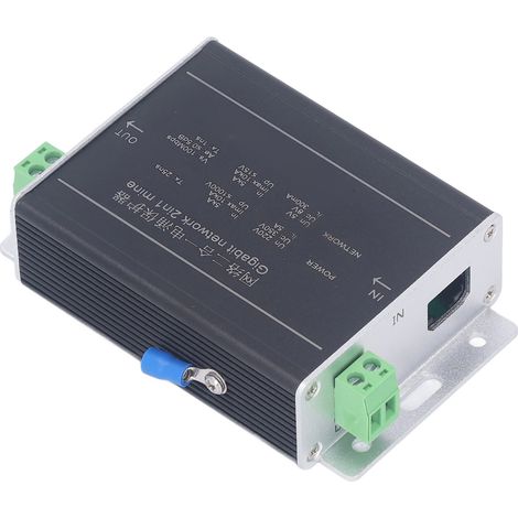 Parafoudre Ethernet Gigabit 2-en-1, suppresseur de foudre réseau, protection foudre RJ45, 100 Mbps, 220V DC, paratonnerre pour ligne de données (1/5)