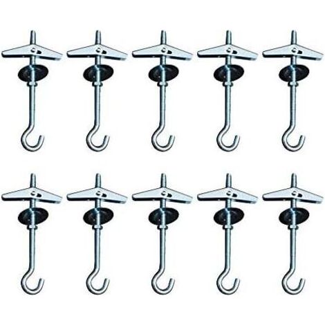 crochets de plafond robustes de grande taille (cm), crochets de suspension avec fermeture à bascule, crochets à ailettes, pour montage au plafond, pour suspendre les plantes et pour montage mural, cro (1/5)