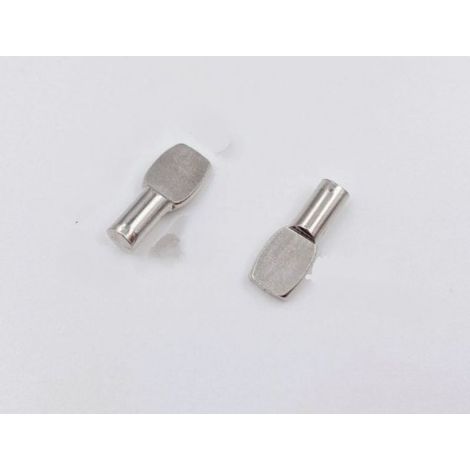 20 supports d'étagère, chevilles de meuble, 5 mm x 20 mm, finition nickelée, pour étagères et armoires (1/5)