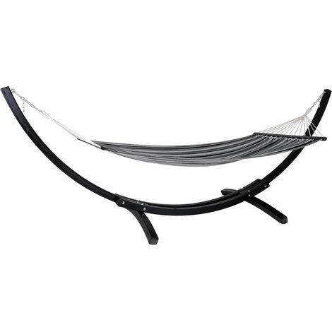 HAMOCK - Hamac Pied en Bois de Mélèze et Toile en Coton et Polyester