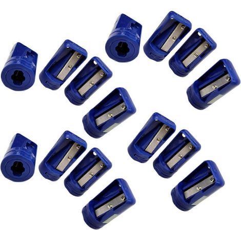15 taille-crayons de charpentier octogonaux, carrés et ovales, taille-crayons manuels, bleu foncé (1/5)