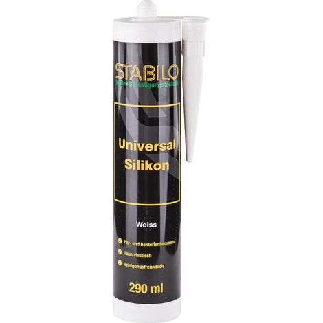 Stabilo Universal Silikon weiss 290ml, Sanitärsilikon, für Innen & Aussen