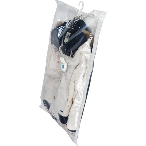 WENKO Système Sac à vêtements sous vide L, Polyéthylène, 70 x 105 cm, Transparent (1/5)