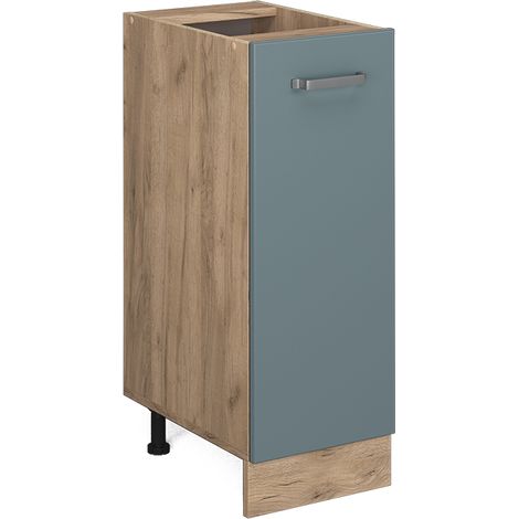 Armadio cucina dispensa alto R-Line, Grigio-blu, 30 cm senza piano di lavoro, Vicco