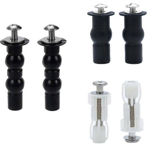 3 paires de charnières de fixation pour WC, kit de fixation coulissant pour WC, vis de fixation pour WC (1/5)