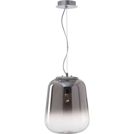 [NEUWERTIG] B-Ware Nova Luce Pendelleuchte Hängelampe Oliverio Chrom Aluminium Glas 45 Cm E27 Led