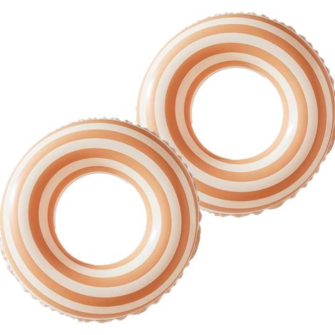 Stries Bouee Piscine Adulte, 2PCS Bouée Piscine Anneau de Natation, Bouée Gonflable Rétro Rayée en PVC Bouée Piscine, pour Les Vacances à la Plage et Les fêtes de Piscine (1/3)