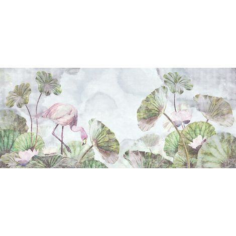 Papier peint panoramique - Flamant Rose - 195 cm x 83 cm (1/2)