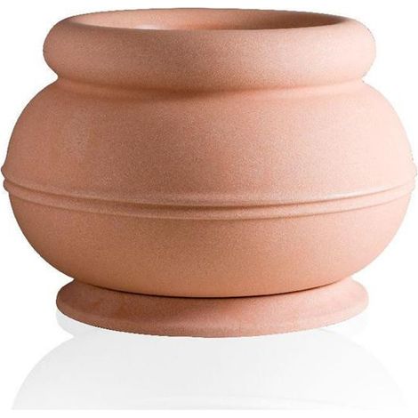Vase - Koppo - D 50 x H 33 cm - Terre cuite - Marron - Livraison gratuite