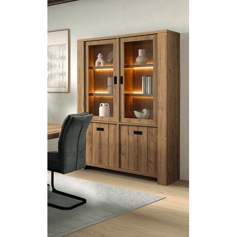 Vaisselier/argentier contemporain 130 cm chêne castle Verneuil (1/5)