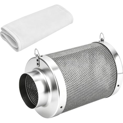 Filtre Charbon Actif pour Tente De Culture Et Extracteur d'air, Filtre a Charbon Anti-Odeurs avec Charbon Vierge, Purificateur d'air Hydroponique avec Pre-Filtre Inclus (1/5)