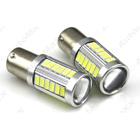 White 1156 BA15S 5630-33 LED car taillights, turn signals, and brake lights. (1/4)