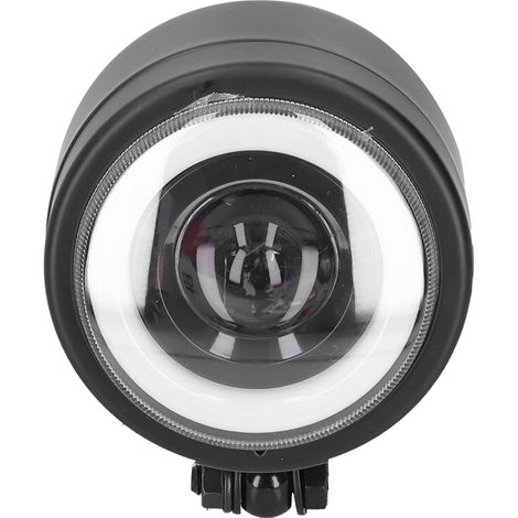 Vintage runder LED-Angel-Eye-Scheinwerfer für Cruiser, Chopper, Bobber, Cafe Racer Motorräder (weiß und gelb) (1/5)