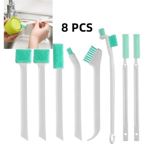 Kleine Reinigungsbürsten – Weiß – 8 Stück – Effektive Reinigung (1/4)
