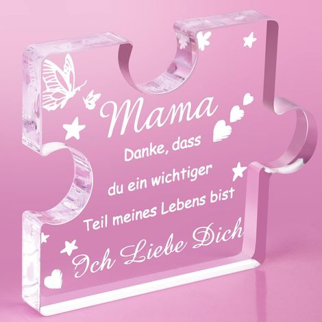 Regalo Festa Mamma Decorazione Acrilica Incisa Puzzle (1/5)