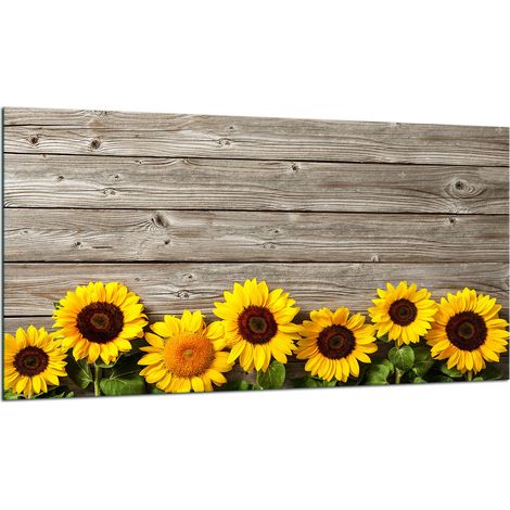 PLAQUE DE PROTECTION EN VERRE POUR CUISINIÈRE 90x52 FLEURS (1/5)