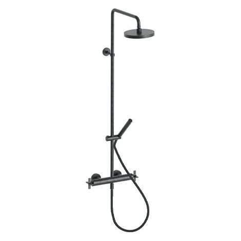 Colonne De Douche Cross Road Thermostatique Complchrome Noir Brosse Robinetterie CROSS ROAD - CRISTINA ONDYNA CR48675