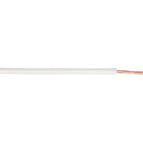 Fil de câblage électrique RS PRO, 0,75 mm² 18 AWG, 300/500 V, PVC Blanc, 100m ( Prix pour Bobine de 100 Mètres )