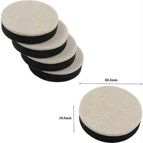 Rehausseurs de meubles Pieds de table 4 pièces Diamètre : 63,5 mm Hauteur : 16,5 mm Les rehausseurs de lit sont empilables pour plus de hauteur Silencieux et résistant à l'usure (1/4)