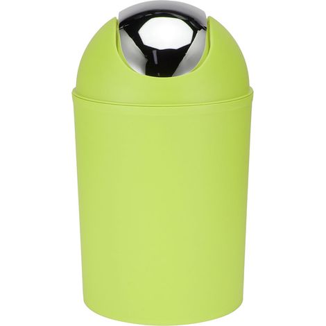 Papeleras de Escritorio Mini con Tapa Abatible, PP Compacto 31x19cm, Fácil de Limpiar – Ideal para Salón, Dormitorio y Baño (1/5)
