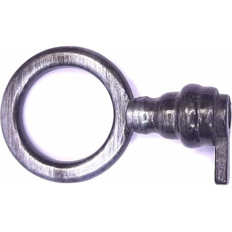fausse clé de meuble ancien serrure décoration rustique vintage clef zamak (ronde-vieux fer) (1/3)