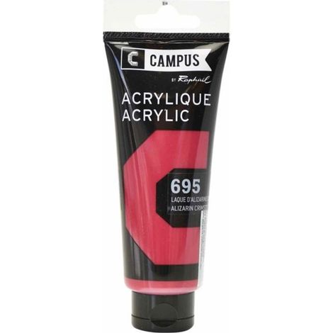 Peinture acrylique 100 ml - Rose Laque d'Alizarine Cramoisie n°695