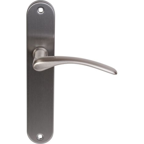 Manilla de Puerta - KLOSE besser - con Placa de aluminio «Paula»  Bec de cane