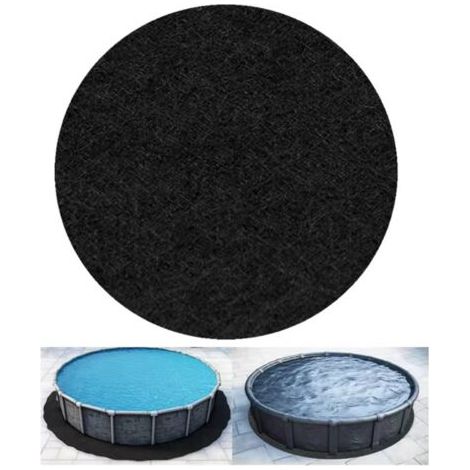 LAN Tapis de Sol pour Piscine, Hors Terre Tapis de Protection Noir Imperméable Pliable, Protecteur De Sol Piscine pour Rond Piscines (1/4)
