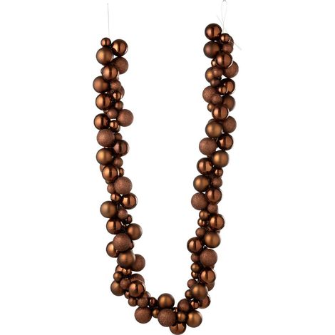 Guirlande Boules de Noël "Night" 160cm Marron