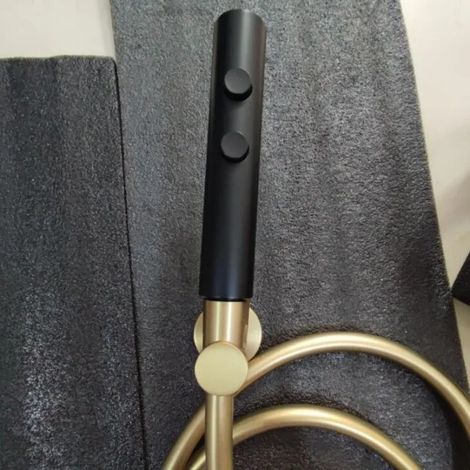 (G1/2 - noir et or) Ensemble robinet de douche et bidet deux fonctions pour WC, WC et salle de bain. Robinet de douche et WC à deux fonctions. (1/4)