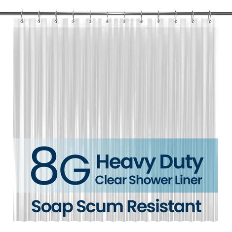 LiBa Rideau Douche, Rideau de Douche Anti-Feuchtigkeits-PEVA 8G 183 cm (1/5)