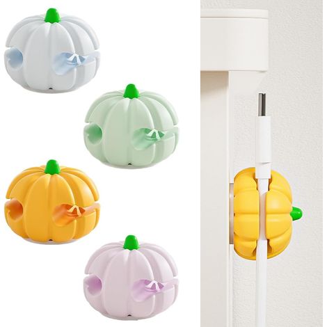 Set di 4 fermacavi - organizer per cavi magnetico - organizer per cavi con retro autoadesivo - fermacavi magnetici - supporto per cavi (1/2)