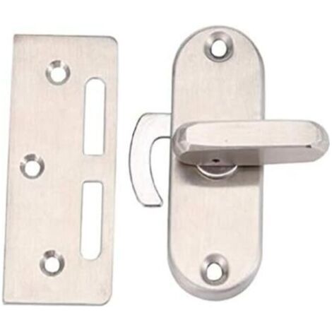 Serratura per porta scorrevole in acciaio inox con ribaltamento a 90 gradi, chiusura a camma, anello per porta curva (1/4)