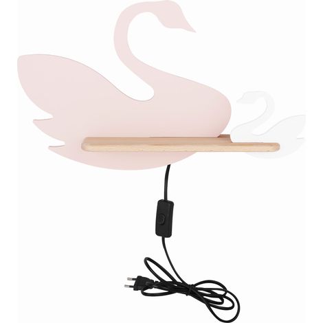 Applique cameretta Candellux SWAN LED 5W rosa/bianco