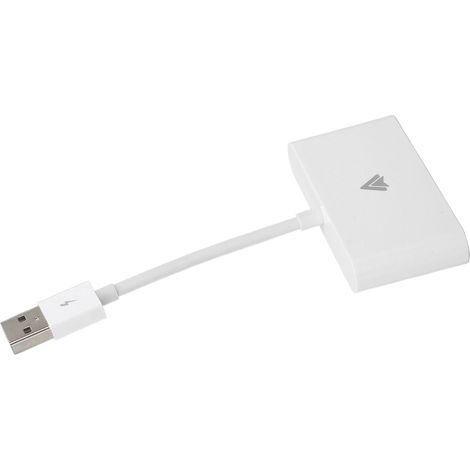 Adaptateur allume-cigare sans fil compact et portable USB Type-C, compatible Android Auto (blanc) (1/5)